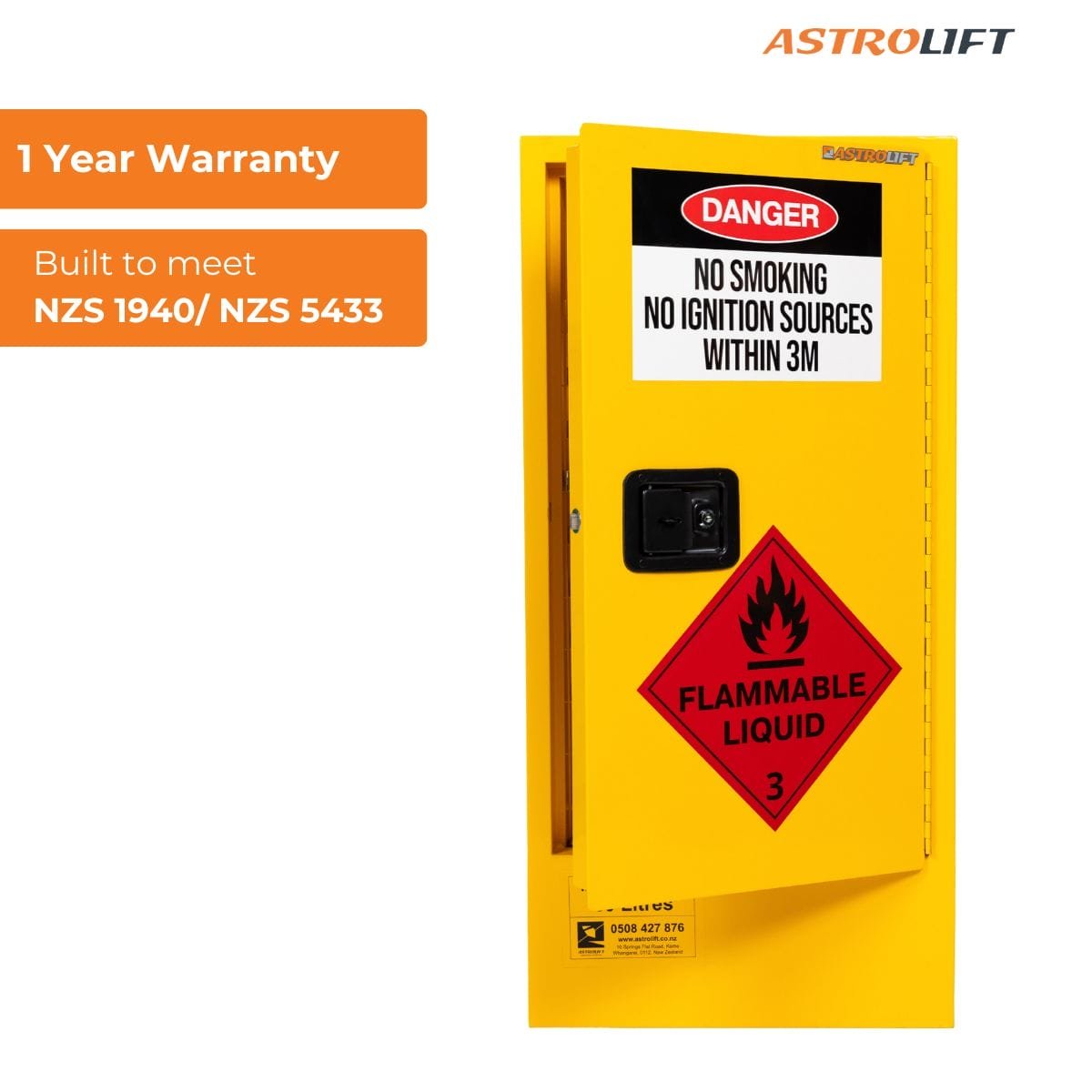 Buy Flammable Storage Cabinet  in Safety and Protection available at Astrolift NZ